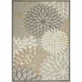 Homeroots 5 x 8 ft. Natural & Gray Indoor & Outdoor Area Rug 384662